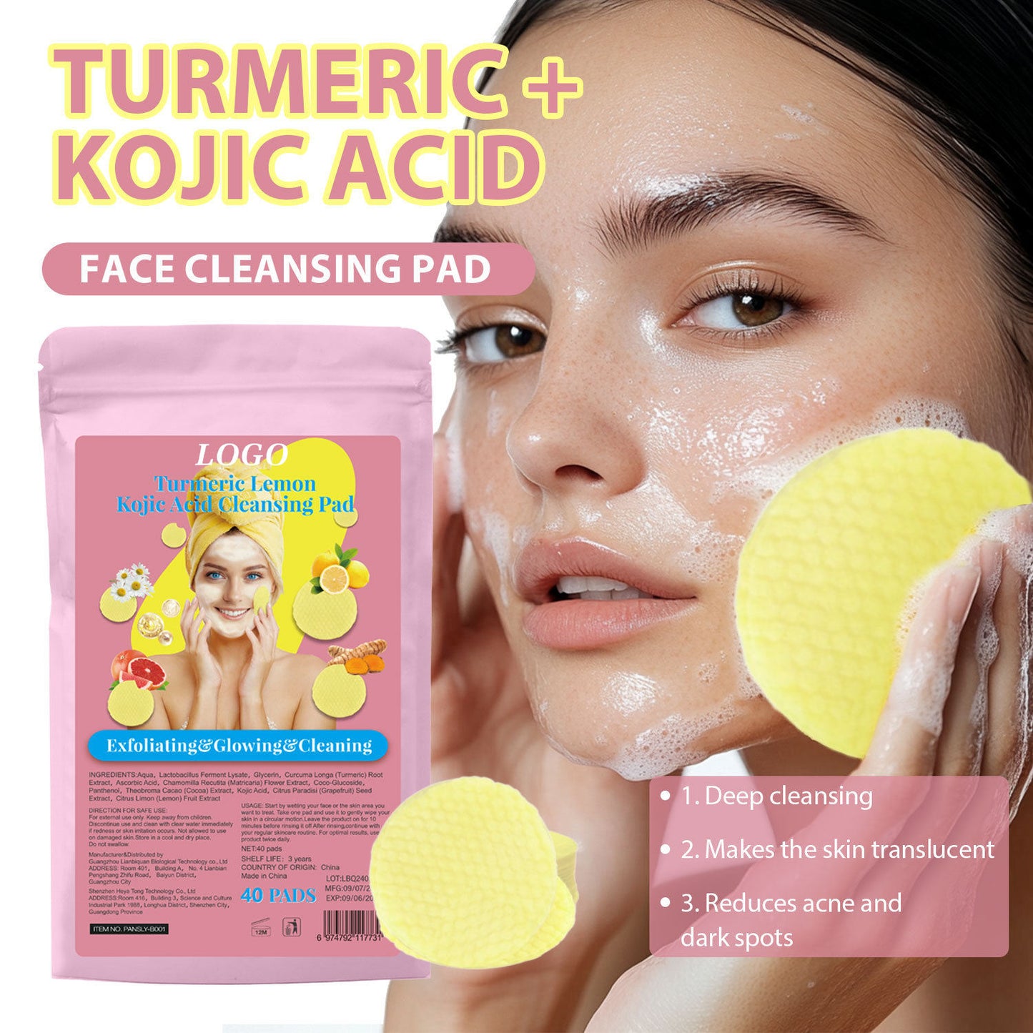 Kojic Acid & Turmeric Cleansing Pads